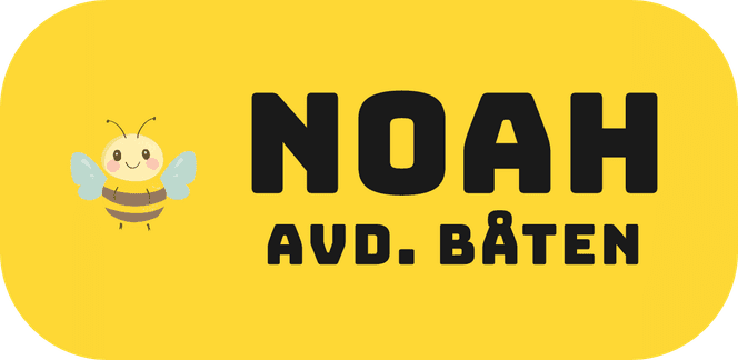 Personlig namnlapp med namnet Noah